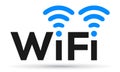 Free wifi zone, logo - vector Royalty Free Stock Photo